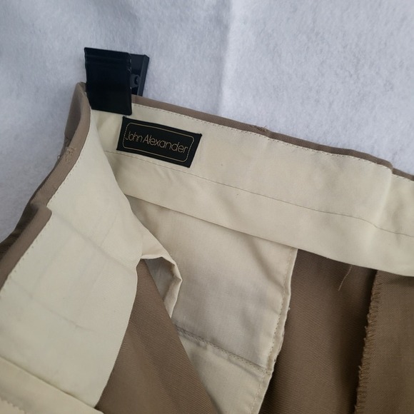 vintage john Alexander suit dress pants tan 36 made in usa - Picture 4 of 7